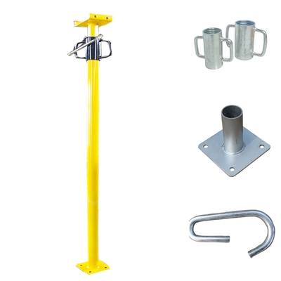 Light Duty Powder Coated Steel Adjustable Telescopic Prop with G Pin Cup Nut Square Plate